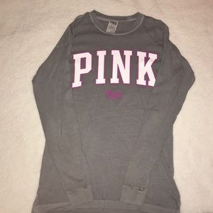 Pink oversized long sleeve tee